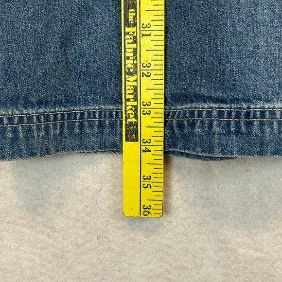 Y2K OLD NAVY Dress Women’s Sz 6 Blue Jeans Denim Mini Sleeveless Sheath Vintage - Picture 7 of 12